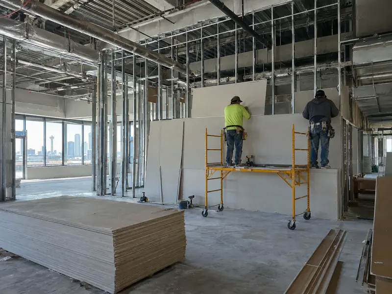 Drywall on metal studs