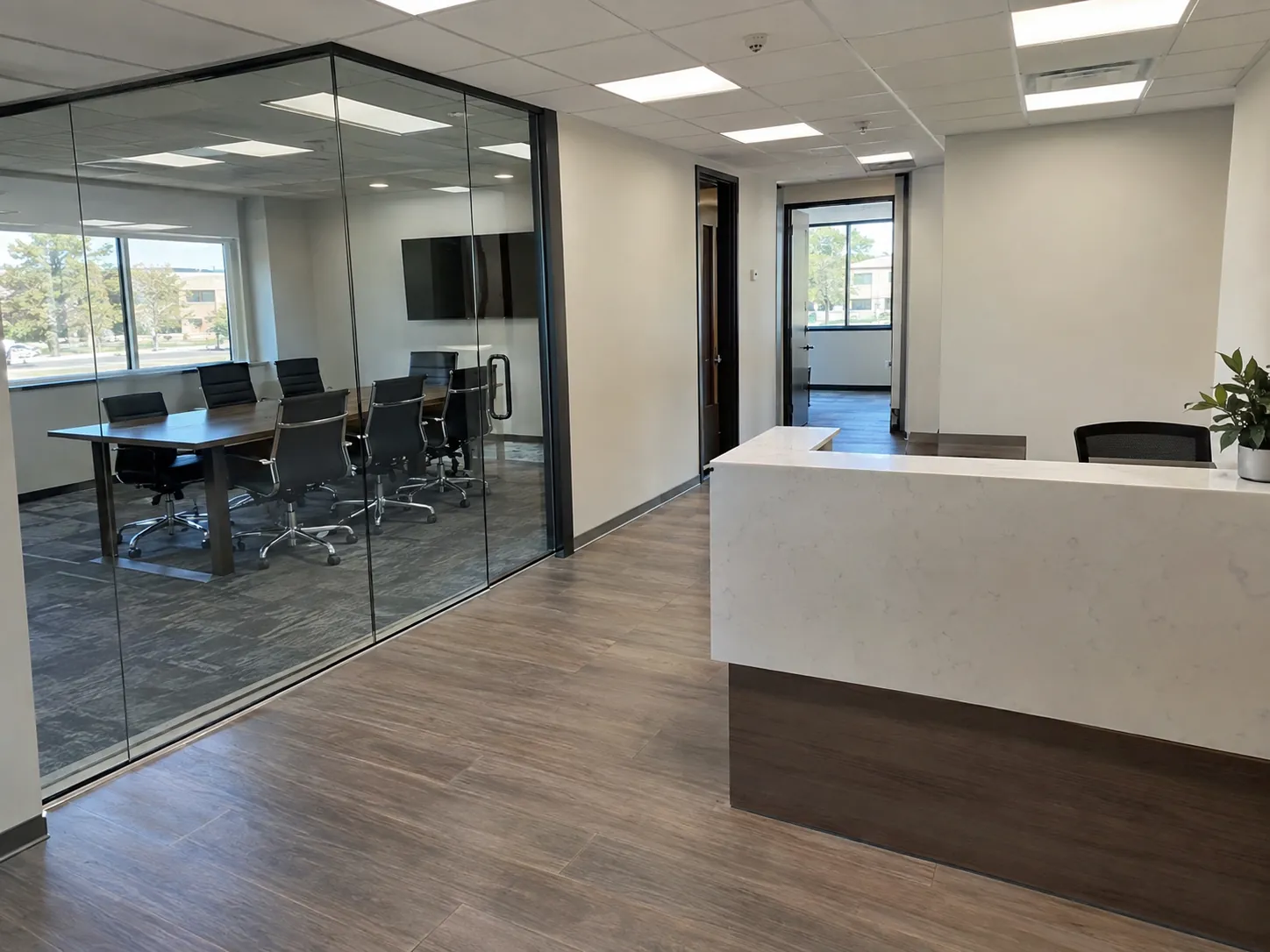 Completed commercial office suite