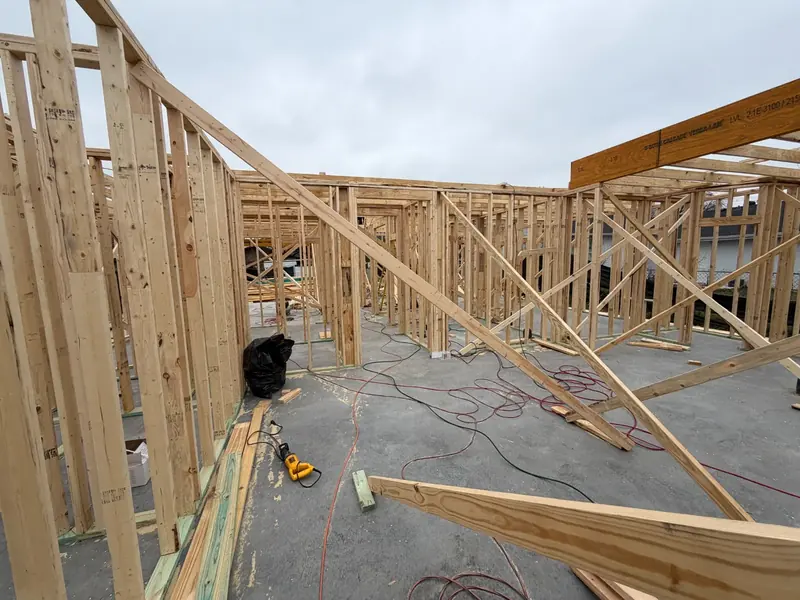 Interior wall and ceiling framing