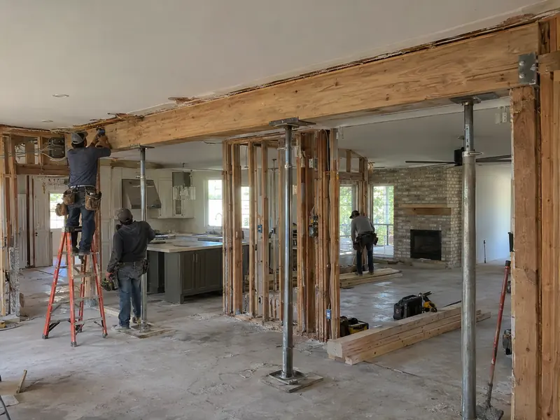 Load-bearing wall removed